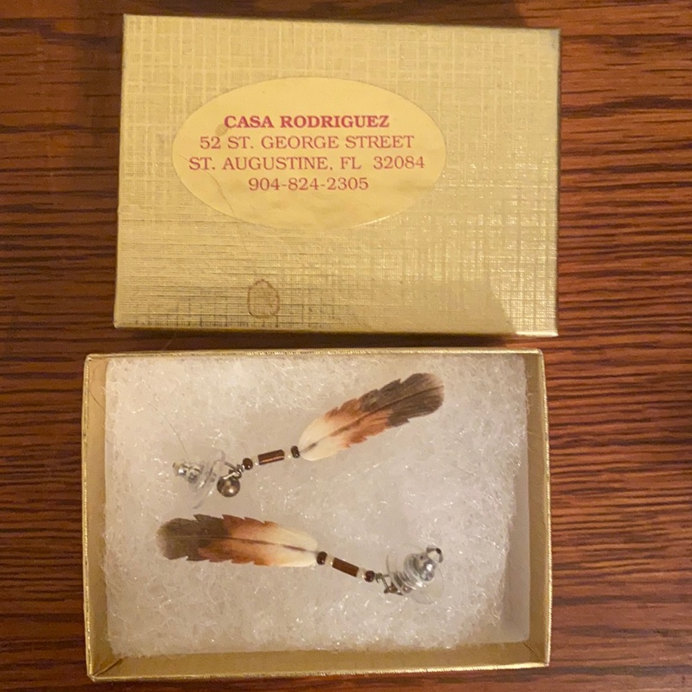 Carved earrings